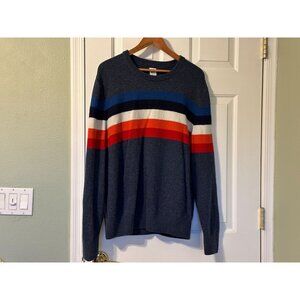Gap Men's Sweater Size XL Gray w/Stripes